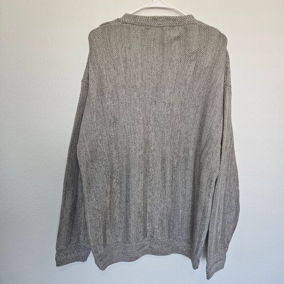 NWT Ralph Lauren Chaps | Crest Embroidered Fisherman Knit Sweater, Mens Large - Picture 6 of 7